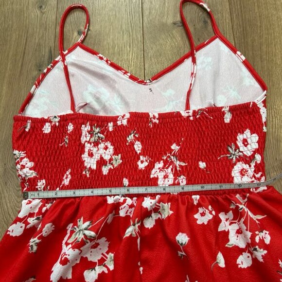 Red floral Dress large - Picture 5 of 5